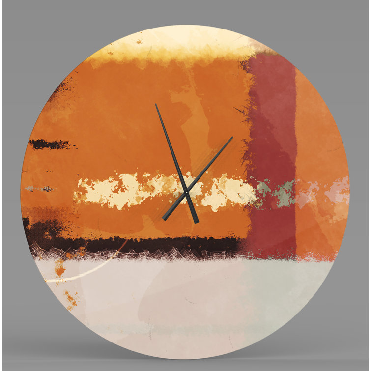 Ebern Designs Metal Wall Clock Wayfair